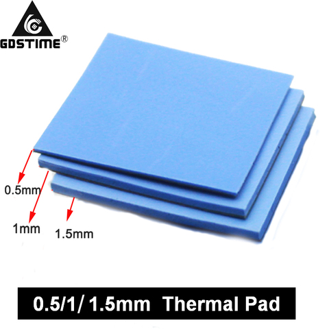 3 Pcs 100mm*100mm 0.5mm 1mm 1.5mm Combination Thermal  Conductive Silicone Pads Heatsink Cooling Pad For Laptop IC GPU VGA Card ► Photo 1/6