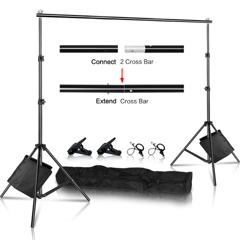 SH Photography Background Backdrop Stand Support Picture Canvas Frame System Kit With Carry Case For Muslin Photo Video Studio ► Photo 1/6