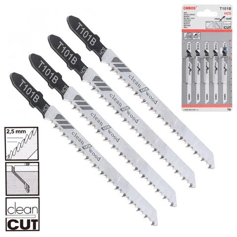 5pcs/set HCS 6T Jig Saw Blades for Fast Cutting Straight Cutting  T101B/T101BR/T101D T119BO Jigsaw Blades ► Photo 1/6