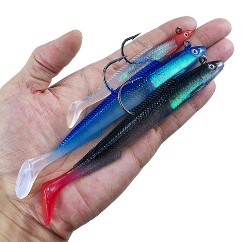 10g 15g 30g Glow Eel Soft Lure Wobbler Artificial Fishing Bait Silicone Sea Bass pike Rockfish Grouper Carp Lead Jig Head Tackle ► Photo 1/6