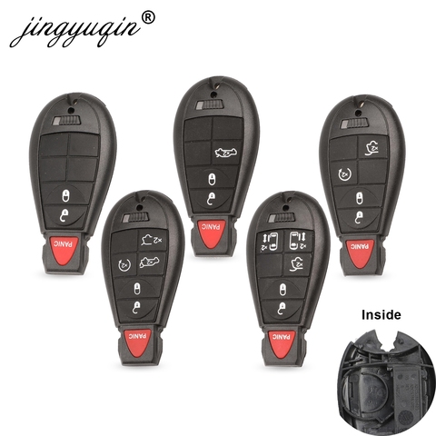 Remote Case Smart Key Shell Case For Jeep Grand Cherokee Chrysler 300 Town & Country Dodge Challenger Charger Journey Fob ► Photo 1/4