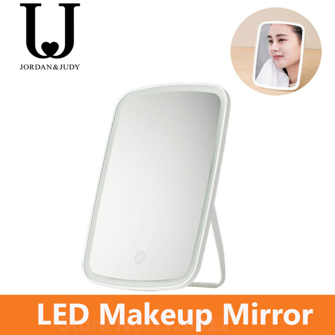 Xiaomi Jordan Judy Makeup Mirror with LED Cosmetic Mirror Operated Stand dormitory desktop mirror with Touch Switch Battery ► Photo 1/6