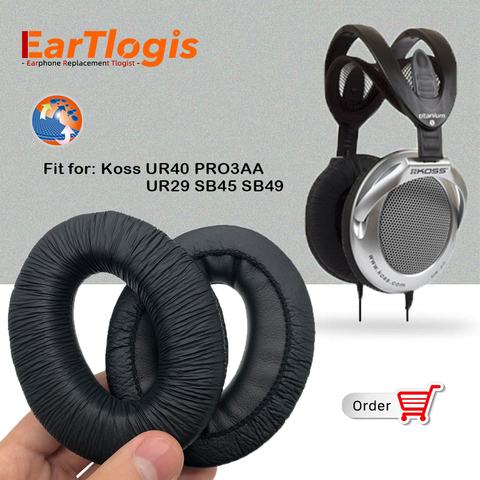 EarTlogis Replacement Ear Pads for Koss UR-40 UR29 SB45 SB49 PRO3AA Headset Parts Earmuff Cover Cushion Cups pillow ► Photo 1/6