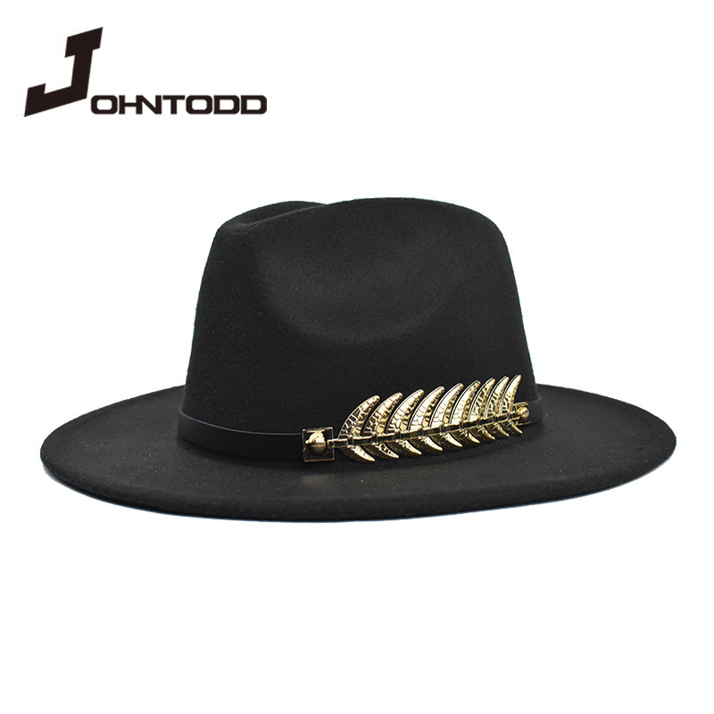 Vintage classic felt jazz fedora hat big brimmed hat cloche cowboy panama  for women men men black red bowler hat and bowler hat - Price history &  Review