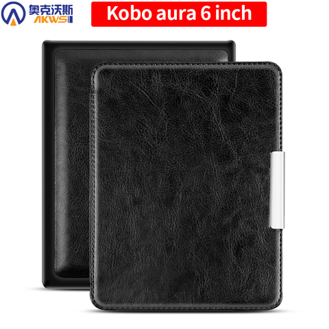 Leather Case for KOBO AURA 6 Inch, Cover for KOBO 6inch ,N514 ,Ultra Slim Funda Magnetic Auto Sleep Capa ► Photo 1/6