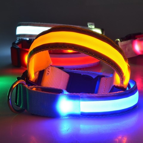 Luminous Led Dog Collar Anti-Lost/ Car Accident Avoid Collar for Dogs Puppies Cats Collars Luminous Pet Supplies Accessories ► Photo 1/6