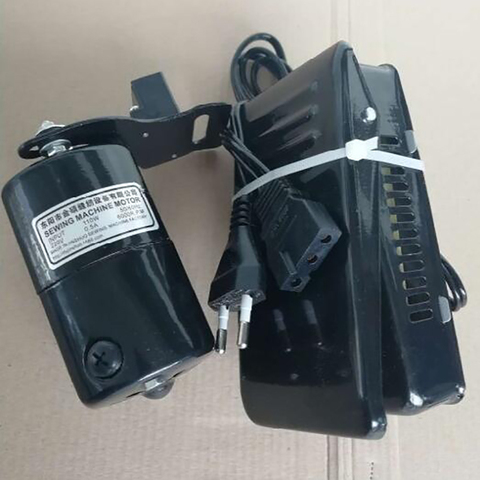 220v 110w Sewing Machine Motor with Pedal Controller, Belt, Carbon Brush, Mounting Screw Old Type Home Sewing Machine Motor ► Photo 1/2