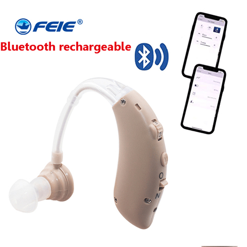 2022 New Arrival Behind Ear USB Hearing Aid Wireless Bluetooth Rechargeable with Charger Mini Listening Device S-25A free ship ► Photo 1/6