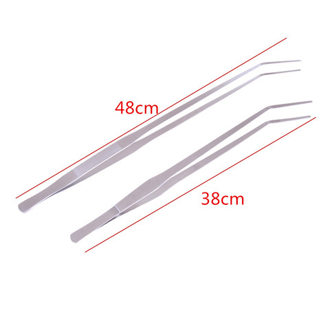 Aquarium Live Tank Straight Curve Plant Tweezers Long Tongs Stainless Steel Plant Shrimp Reef Tank Crooked Tweezer 38cm/48cm/30 ► Photo 1/6