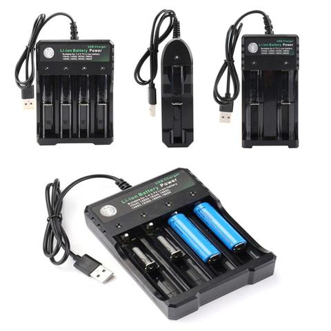 3.7 V 18650 Charger Lithium Ion Battery USB Independent Charging Portable 18350 16340 14500 Battery Charger ► Photo 1/6