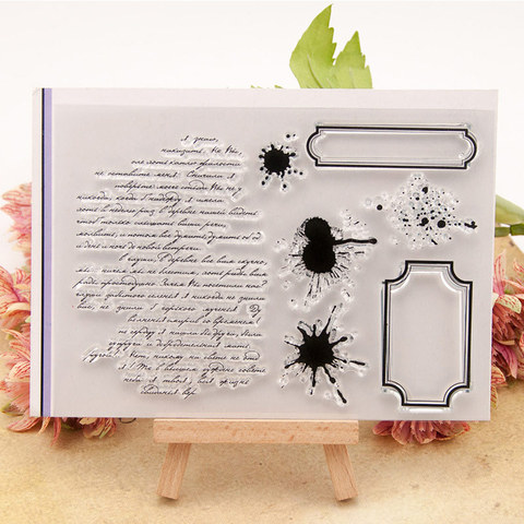 Clear Stamps Card Making Decorative DIY Scrapbooking TPR 11*15.5cm Text Ink Bookmark Transparent Handmade Gift Photo Album Decor ► Photo 1/5