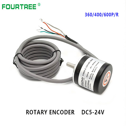 Incremental Rotary Encoder 360 P/R 400P/R 600P/R AB Phase Eencoder 6mm Shaft + Coupling DC 5V -24V ► Photo 1/6