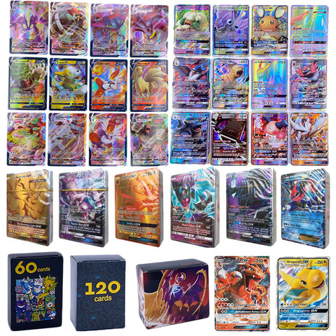 60-300Pcs TOMY POKEMON TAG TEAM GX VMAX V MAX for Shining Game Battle Carte  Card Children Toy