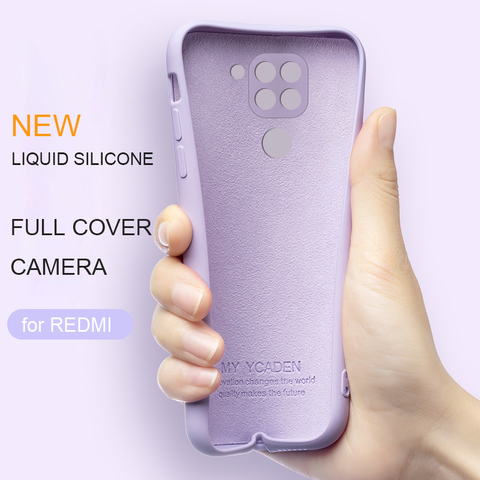 full cover liquid silicone phone case for xiaomi redmi note 9S 9 pro s max original soft back cover on redmi note9 pro ► Photo 1/6