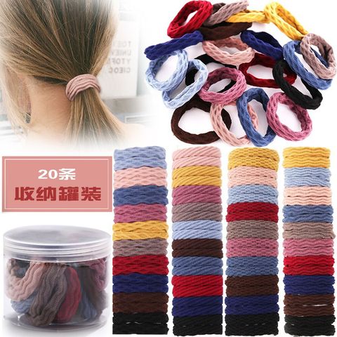 Todorova 20pcs/set Elastic Basic Rubber Bands Simple Hairband Girls Headwear Solid Color Headband Fashion Women Hair Accessories ► Photo 1/5