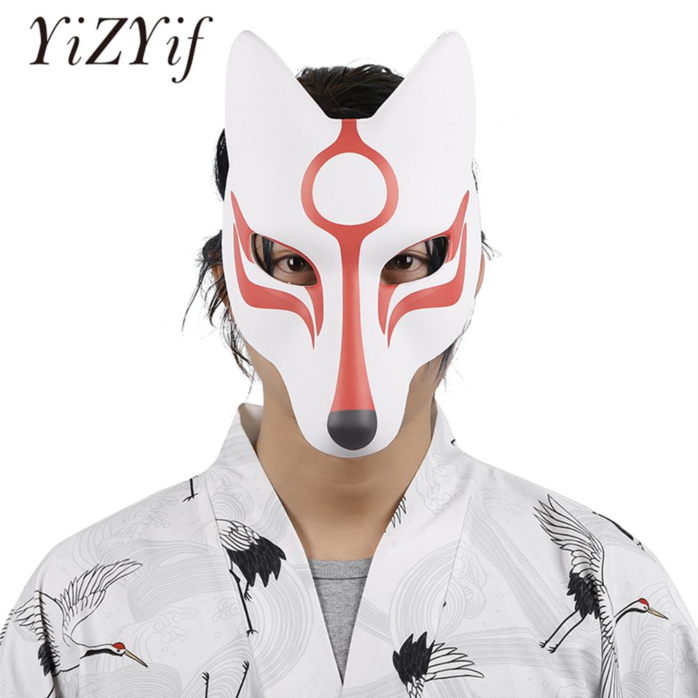 Japanese Fox Masks Cosplay Masks Cartoon Full Face Plastic Fox Mask with  Elastic Band Adults Kids Japanese Masquerade Costume - Price history &  Review | AliExpress Seller - YiZYiF Show Store 