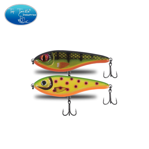 90mm 21g Color 001 to 035 Sinking Muskie Pike Jerk bait  Hard Fishing Lure Jerkbait With Strengthen Treble Hooks ► Photo 1/5