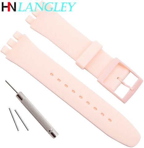 Replacement Waterproof Jelly Silicone Rubber Watch Strap Watch Band for Swatch 16mm 17mm 19mm 20mm Watch Accessories ► Photo 1/6