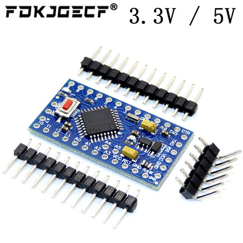 Pro mini Atmega328P Pro Mini 328 Mini ATMEGA328 Atmega328P-AU 3.3V 8MHz 5V 16Mhz for Arduino Compatible Nano CP2102 FT232RL ► Photo 1/2