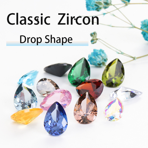 Astrobox Zircon Stone Sewing On Crystal Stone High Quality  Pointback Drop Zircon Crystal Rhinestone DIY Clothing Accessories ► Photo 1/6