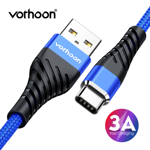 Vothoon 3A Fast Charging Type C USB Cable For Samsung S10 Xiaomi Redmi Note 7 Type C Mobile Phone Charging Wire Cord USB C Cable ► Photo 1/6