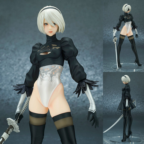 30cm NieR: Automata 2B (YoRHa No.2 Type B) DX Ver Sexy Girl Unpainted GK Figure Unassambled hand-made resin white Model Toy ► Photo 1/5