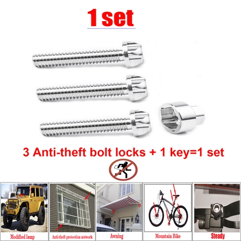 Bolt Security Anti Theft Screws Bolt Nuts M6 M8 M10 bolt screw 304Stainless Steel Mountain Bike Awning Car Accessories LED Light ► Photo 1/6