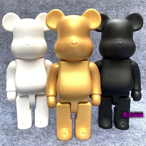 Hot 28cm 400% Bearbrick Bear@Brick Action Figures Bear PVC Model Figures DIY Paint Dolls Kids Toys Children Birthday Gifts ► Photo 1/6