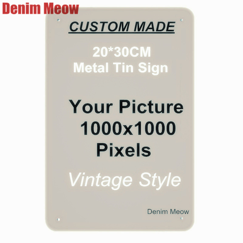 History Review On 20x30cm 15x30cm 30x30cm Vintage Custom Metal Signs Customize License Plates Retro Plaque Wall Stickers Iron Painting Home Decor Aliexpress Er Denim Meow Mooniche Alitools Io - Custom Metal Signs For Home Decor