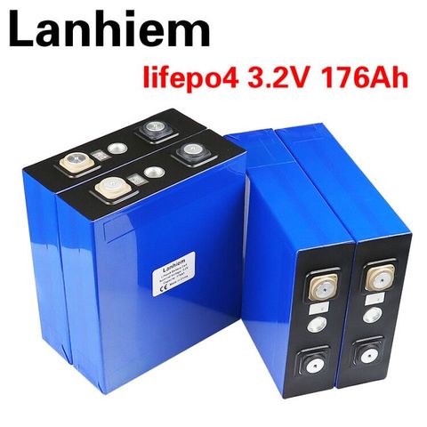 4 PCS 3.2v 176ah lifepo4 real lithium iron phosphate battery capacity 176ah EU US duty-free ► Photo 1/6