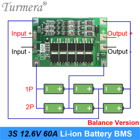 3S 60A 11.8V 12.6V for Screwdriver Battery 12V Li-ion 18650 Battery Protection Board BMS PCM for Screwdriver Turmera new    AU09 ► Photo 1/6