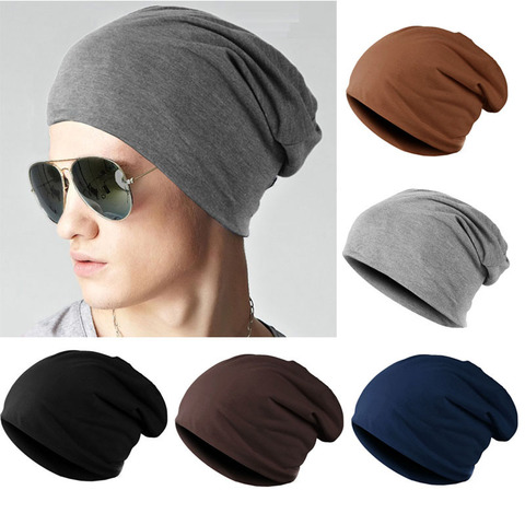 Classical Men's Autumn Winter Hats Solid Color Beanies Hip-pop Slouth Hats Skullies Female Male Hats Gorro Crochet ► Photo 1/6