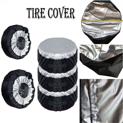 1PCS 13-19inch  Tire Cover Case Car Spare Tire Cover Storage Bags Carry Tote Polyester Tire For Cars Wheel Protection Covers ► Photo 1/6