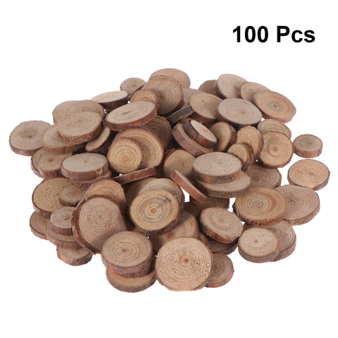 100pcs 1.5-3CM Wood Log Slices Discs For DIY Crafts Wedding Centerpieces Natural Pine Round Unfinished Round Wood Shooting Props ► Photo 1/6