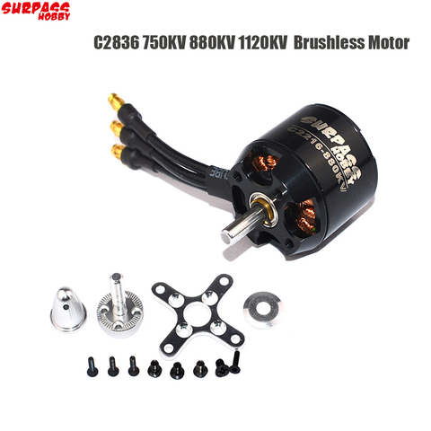 SURPASS HOBBY 2216 C2836 750KV 880KV 1120KV  Brushless Motor for RC Airplane Fixed-wing Glider Aircraft ► Photo 1/6