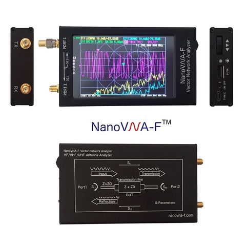 NanoVNA-F Vector Network Analyzer SWR Meter 50KHz-1000MHz 4.3 Inch IPS TFT Digital Display Shortwave MF HF VHF Antenna Analyze ► Photo 1/5