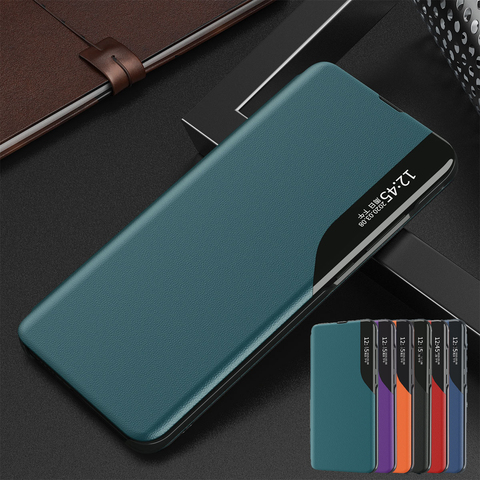 Smart Flip Case For Samsung Galaxy S20 S10 S9 S8 S7 Plus Note20 Note10 kickstand leather cover for samsung A30 A40 A50 A70 A10S ► Photo 1/6
