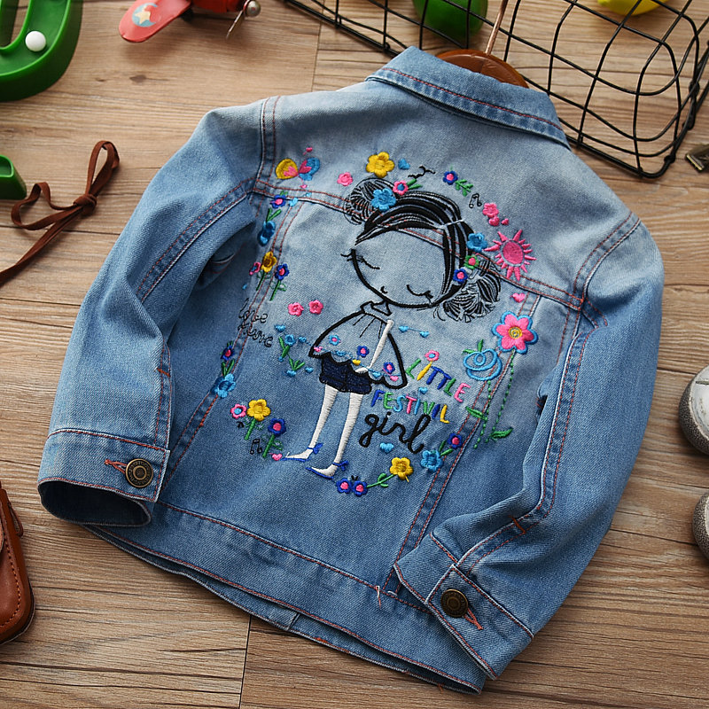 Girl Denim Jacket Baby clothes For girls Print Coat Embroidery Outwear Girl  Kids Cartoon Jean Jackets Coat For 2-10T Years - Price history & Review |  AliExpress Seller - JW Fashion Store 