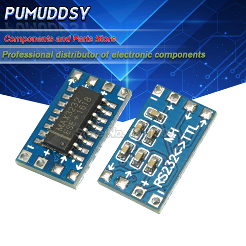 10PCS Mini RS232 MAX3232 Level to TTL Level Board 115200bps Converter Adaptor Module new ► Photo 1/1