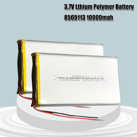 3.7V 10000mAh 8565113 Lithium Li-polymer Rechargeable Battery Li-ion Li Po cells For Tablet DVD GPS Medical Device PDA E-book ► Photo 1/6