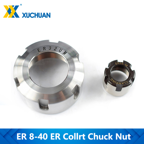 Collet Chuck Nut CNC Milling Cutter ER8-40 Nut Collet Clamp Nut Tool Turning Collet Chucks A/M Type For Lathe Router Bit Holder ► Photo 1/6