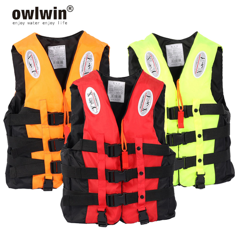 Universal Outdoor Swimming Boating Skiing Driving Vest Survival Suit Polyester Life Jacket for Adult Children with Pipe S -XXXL ► Photo 1/6