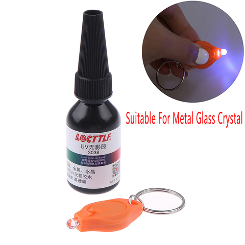 UV Light 50ml UV Glue UV Curing Adhesive Transparent Crystal Glue Adhesive  Glass