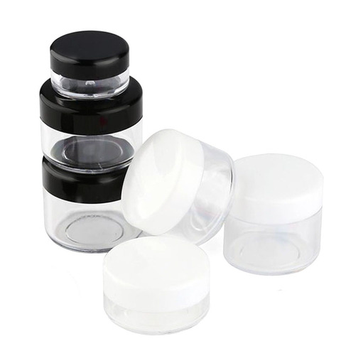 50PCS 10Gram 10ML Cosmetic Sample Containers Small Jars Bottle Storage  Container Plastic Round Pot Tiny Makeup