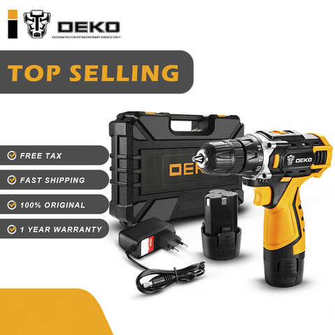 DEKO Arrival Banger 12V 16V 20V Cordless Drill Electric Screwdriver Mini Wireless Power Driver DC Lithium-Ion Battery 3/8-Inch ► Photo 1/6