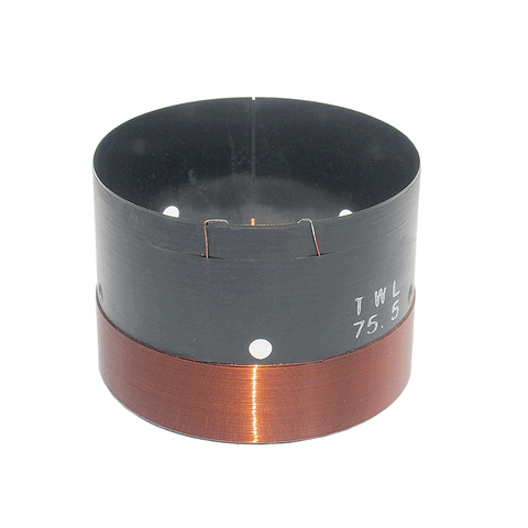 Finlemho 75.5mm Woofer Voice Coil 3 Inch Inner Diameter Bass Speaker Repair Parts With Copper Wire Black Aluminum Former ► Photo 1/3