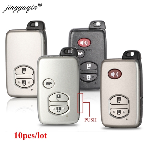 jingyuqin 10pcs Replacement 2/3/4 Buttons Key Shell For Toyota Toyota Prius Land Cruiser Avalon Prado Remote Car Key Case ► Photo 1/6