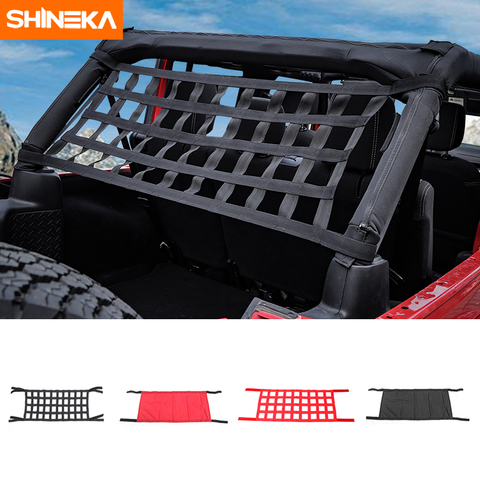 SHINEKA Top Roof Bed Waterproof Cover Rest Storage Network For Jeep Wrangler TJ JK JKU JL 1997-2022 Exterior Accessories ► Photo 1/6