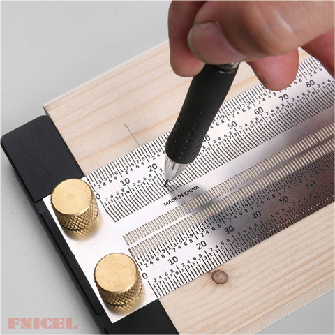 Precision T-Square Scribing Measuring Tools Aluminum Alloy T Ruler  Woodworking Scriber Line Ruler Angle Gauge DIY Carpentry Tool - AliExpress