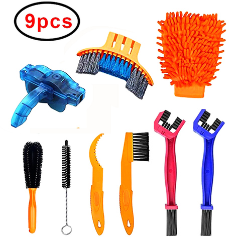 Bike Cleaning Kit Bicycle Cycling Chain Cleaner Scrubber Brushes Mountain Bike Wash Tool Set Bicycle Repair Tools Accessories ► Photo 1/6